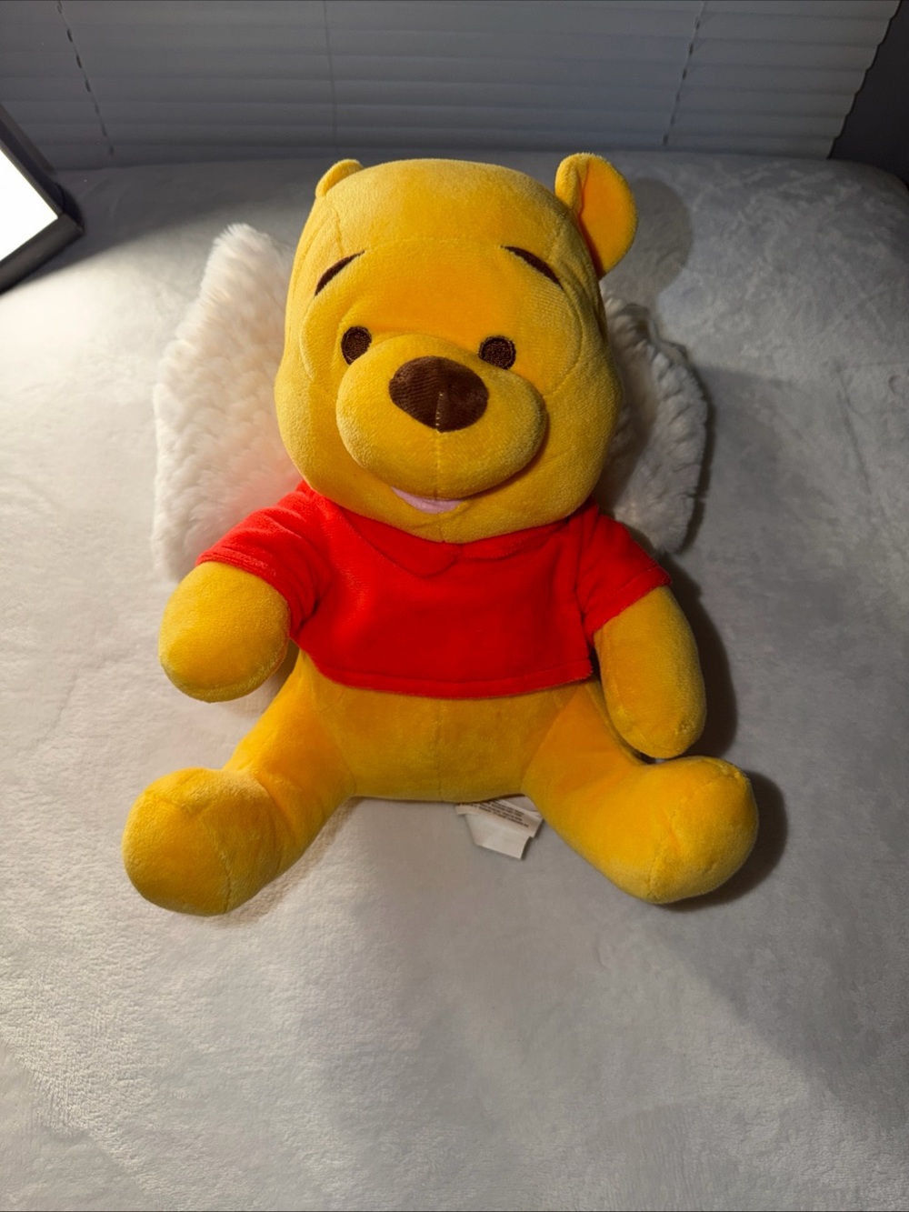 Classic Yellow Bear Plush with Red Shirt - Soft Kids Stuffed Toy